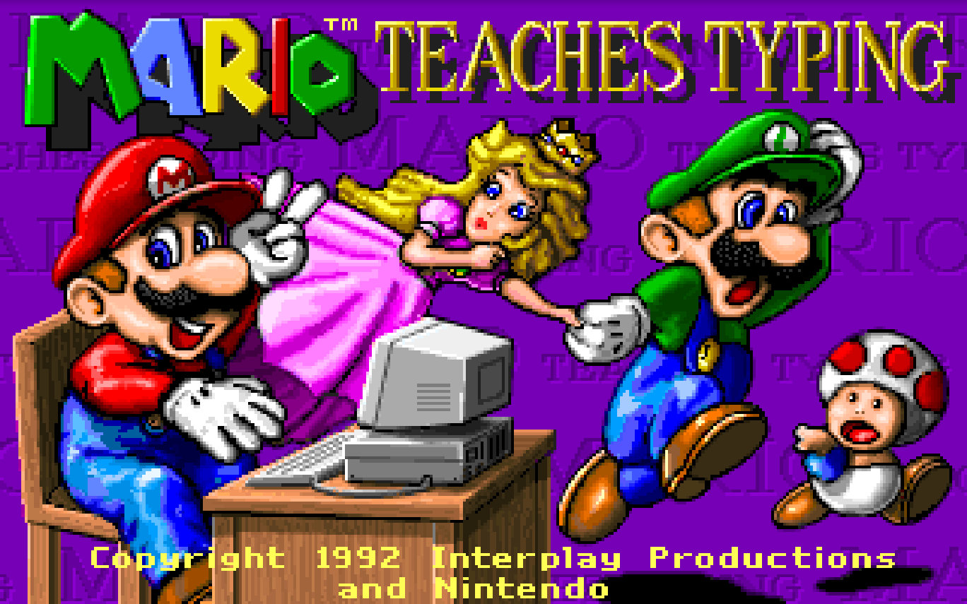 Pic: Mario Teaches Typing, 1992