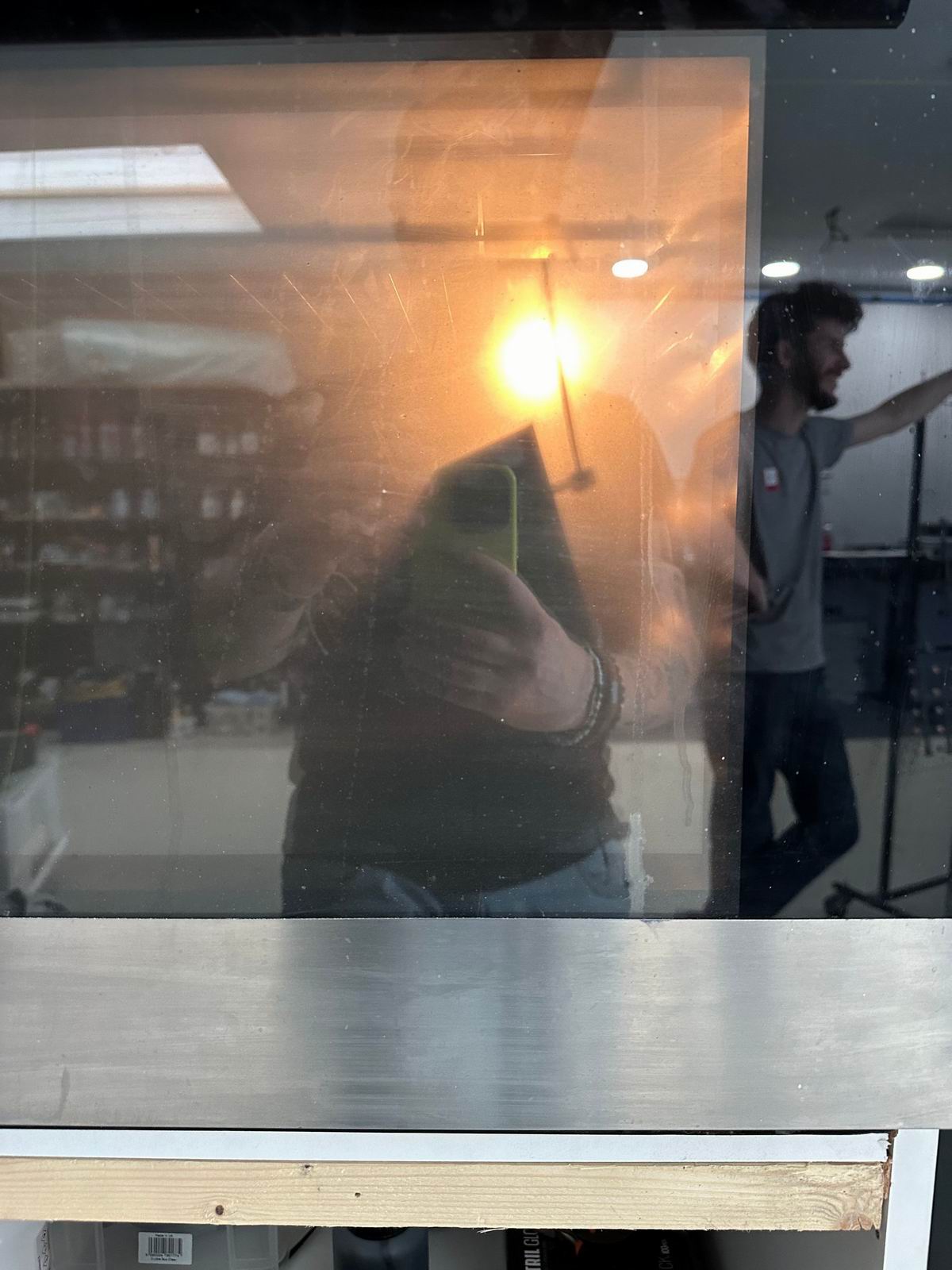 Pic: Bad photo of the board in the oven