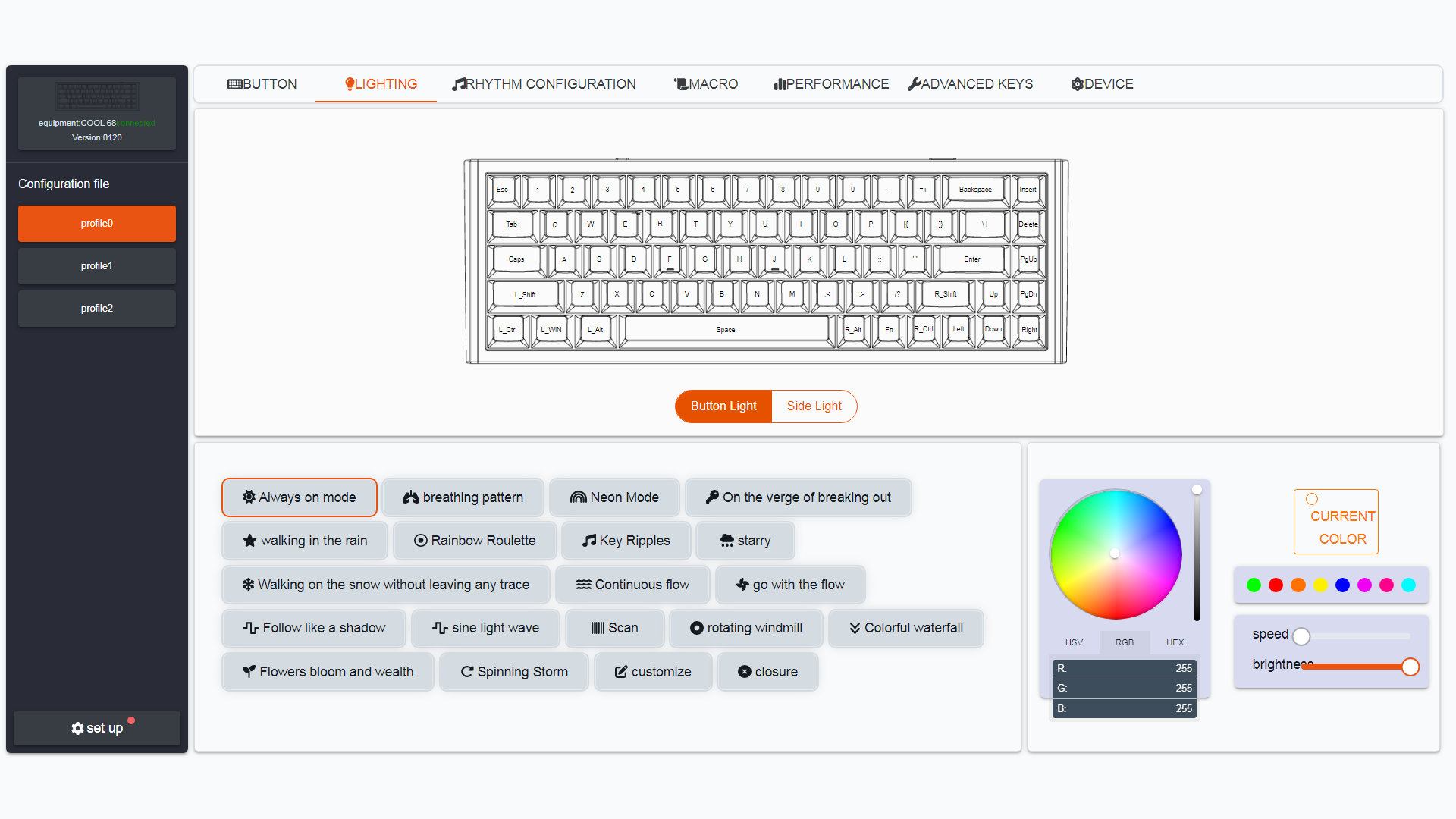 Pic: Setting up per-key actuation